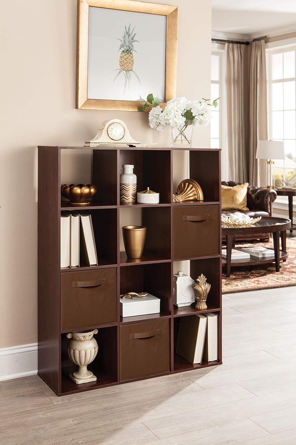 imageClosetmaid Decorative Home Stackable 6 Cube Cubeicals Organizer Storage Bookcase with Hardware for Office Home and Closet WhiteDark Cherry