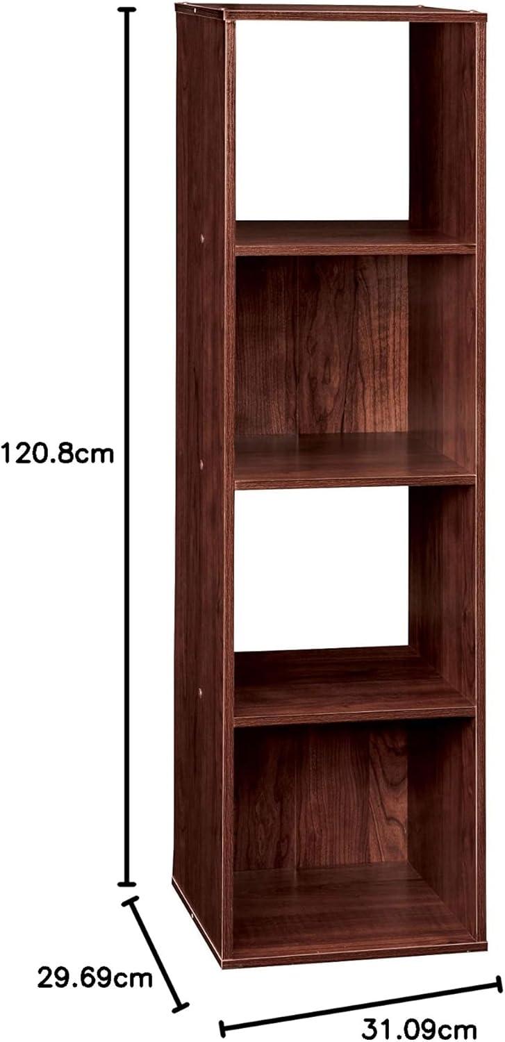 imageClosetmaid Decorative Home Stackable 6 Cube Cubeicals Organizer Storage Bookcase with Hardware for Office Home and Closet WhiteDark Cherry