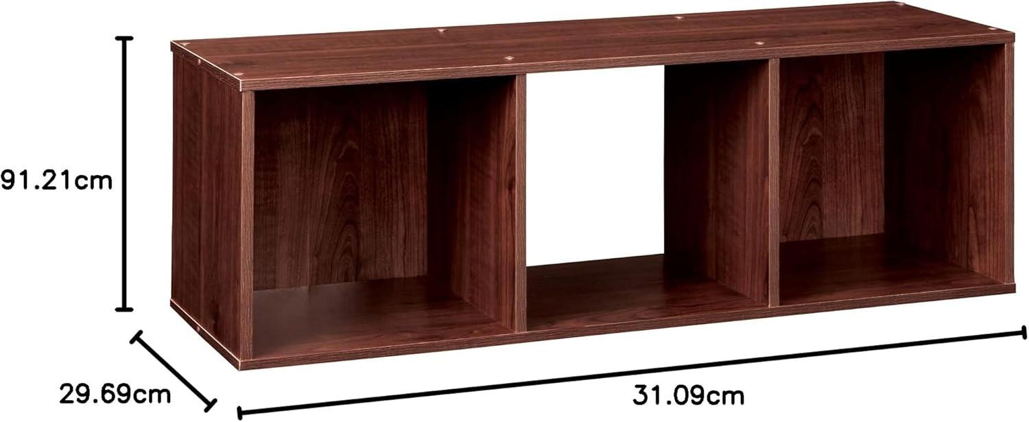 imageClosetmaid Decorative Home Stackable 6 Cube Cubeicals Organizer Storage Bookcase with Hardware for Office Home and Closet WhiteDark Cherry