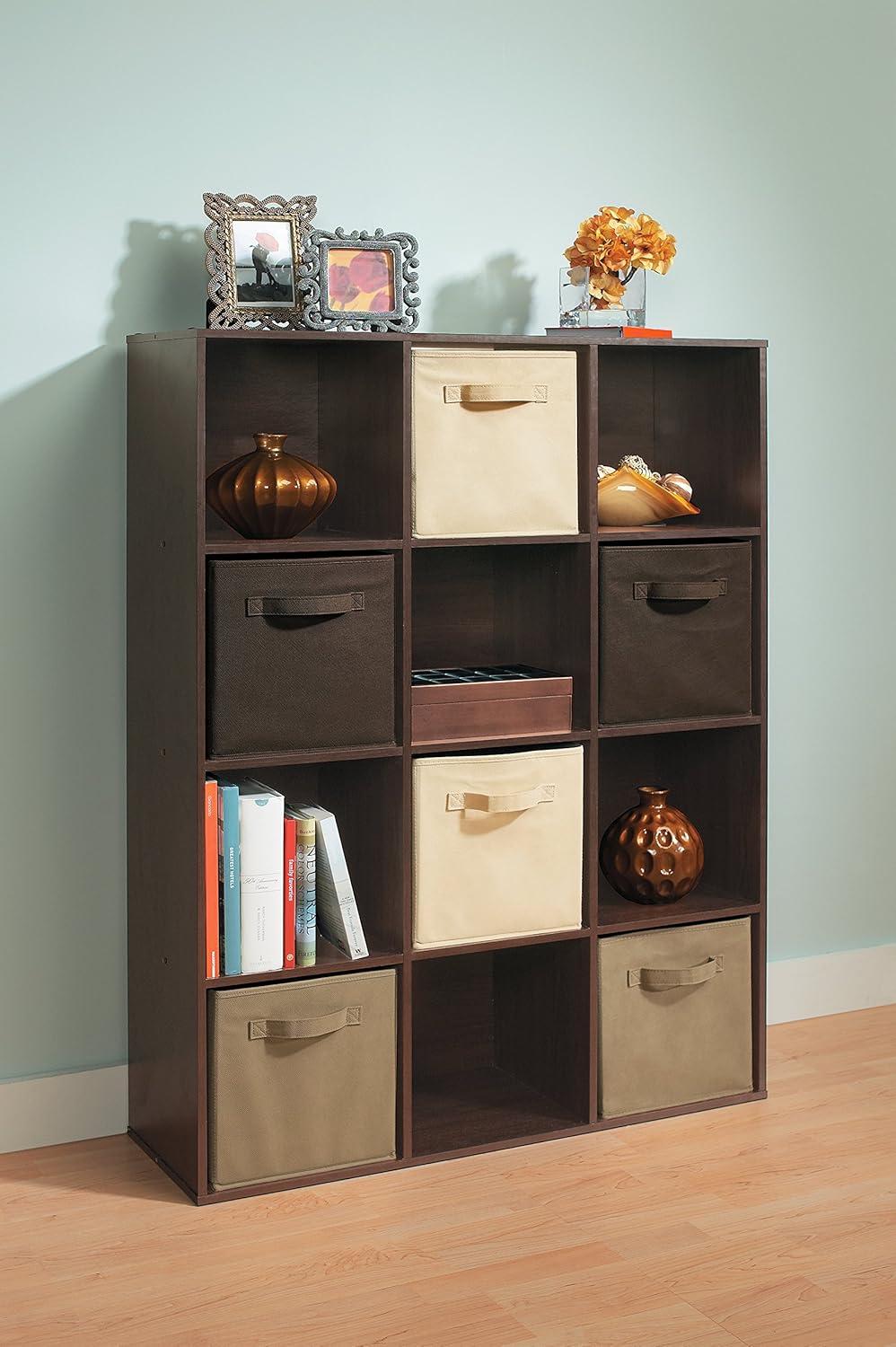 imageClosetmaid Decorative Home Stackable 6 Cube Cubeicals Organizer Storage Bookcase with Hardware for Office Home and Closet WhiteEspresso