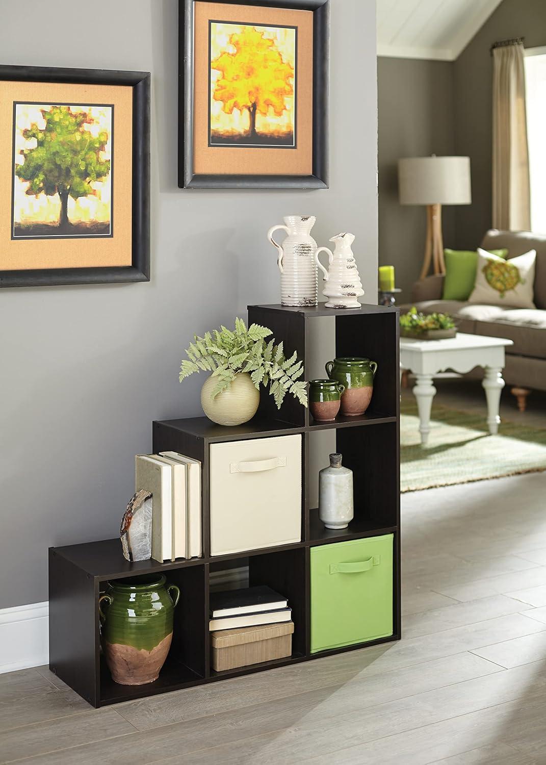 imageClosetmaid Decorative Home Stackable 6 Cube Cubeicals Organizer Storage Bookcase with Hardware for Office Home and Closet WhiteEspresso