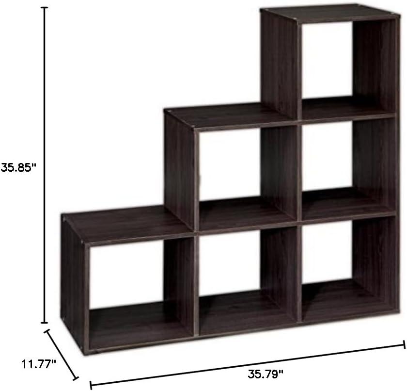 imageClosetmaid Decorative Home Stackable 6 Cube Cubeicals Organizer Storage Bookcase with Hardware for Office Home and Closet WhiteEspresso