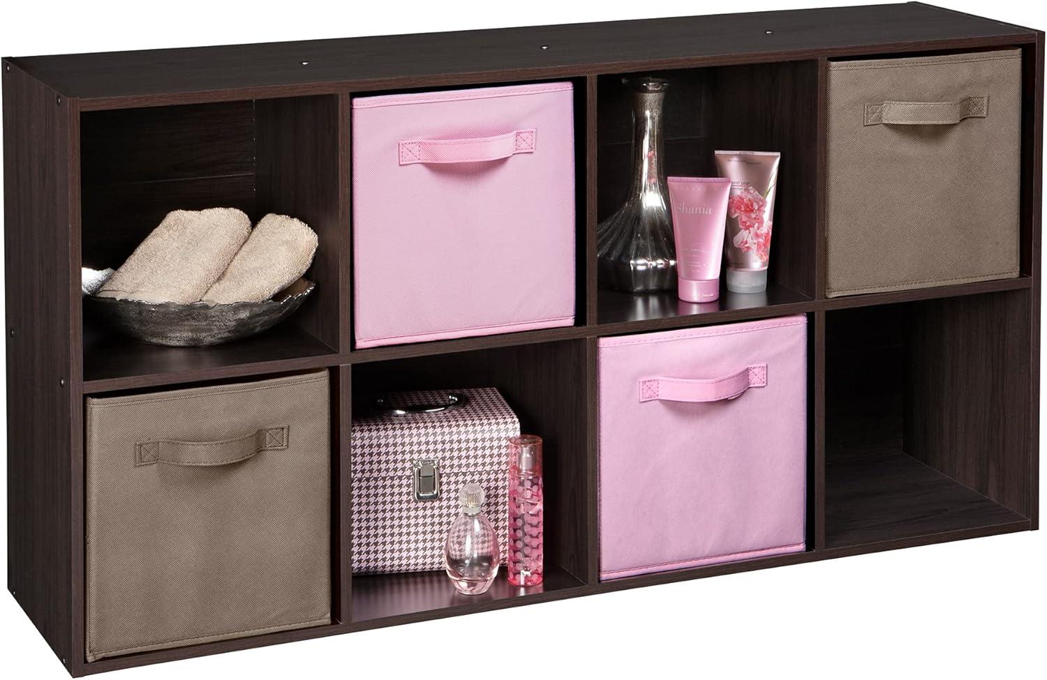 imageClosetmaid Decorative Home Stackable 6 Cube Cubeicals Organizer Storage Bookcase with Hardware for Office Home and Closet WhiteEspresso