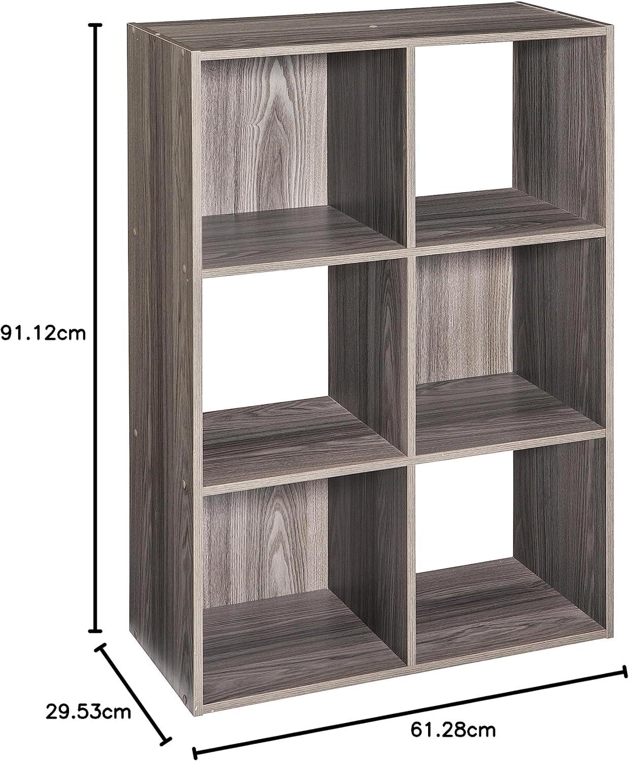 imageClosetmaid Decorative Home Stackable 6 Cube Cubeicals Organizer Storage Bookcase with Hardware for Office Home and Closet WhiteNatural Gray