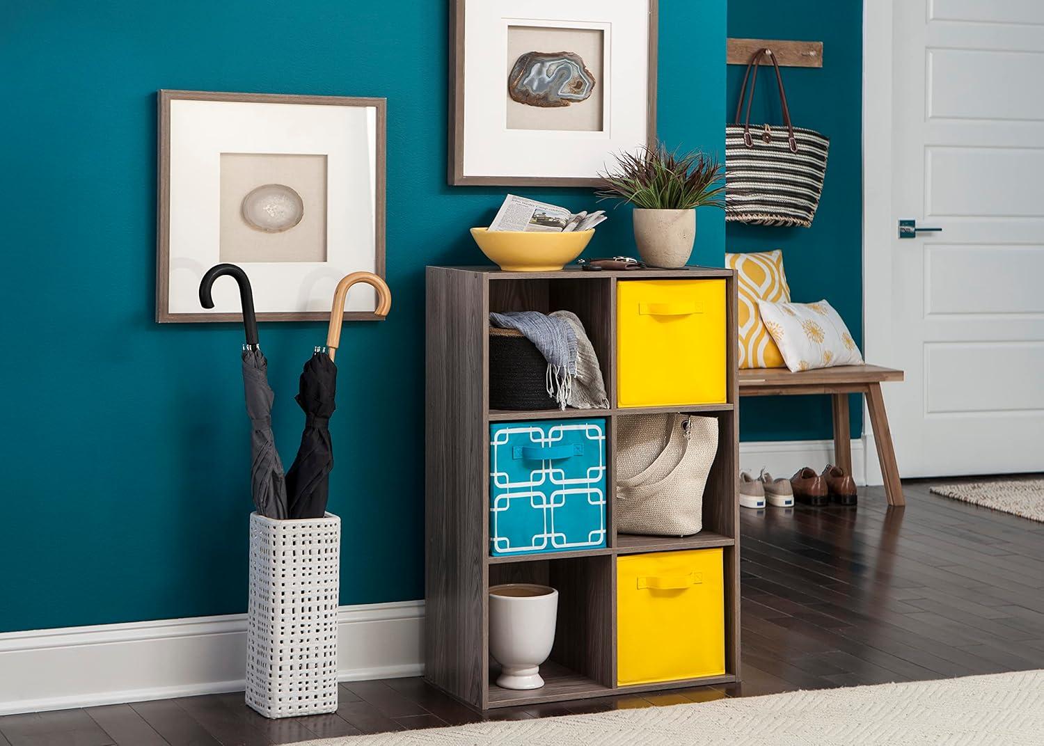 imageClosetmaid Decorative Home Stackable 6 Cube Cubeicals Organizer Storage Bookcase with Hardware for Office Home and Closet WhiteNatural Gray