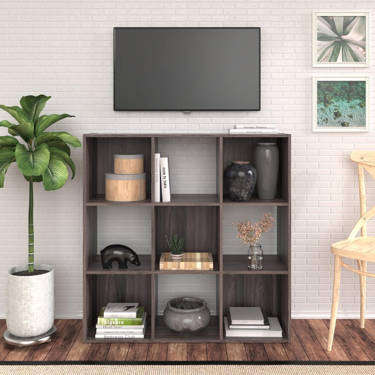 imageClosetmaid Decorative Home Stackable 6 Cube Cubeicals Organizer Storage Bookcase with Hardware for Office Home and Closet WhiteNatural Gray Finish