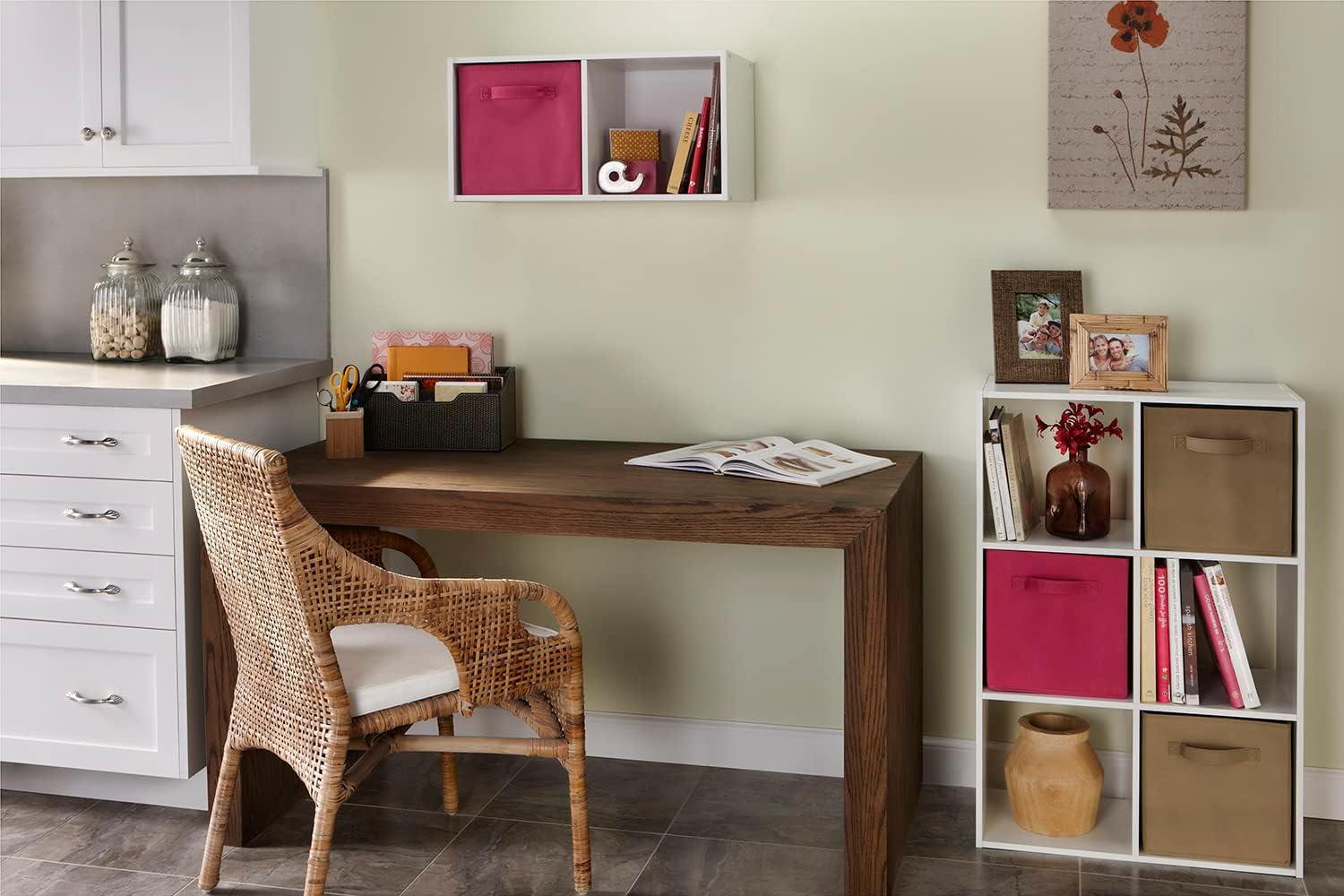 imageClosetmaid Decorative Home Stackable 6 Cube Cubeicals Organizer Storage Bookcase with Hardware for Office Home and Closet WhiteWhite