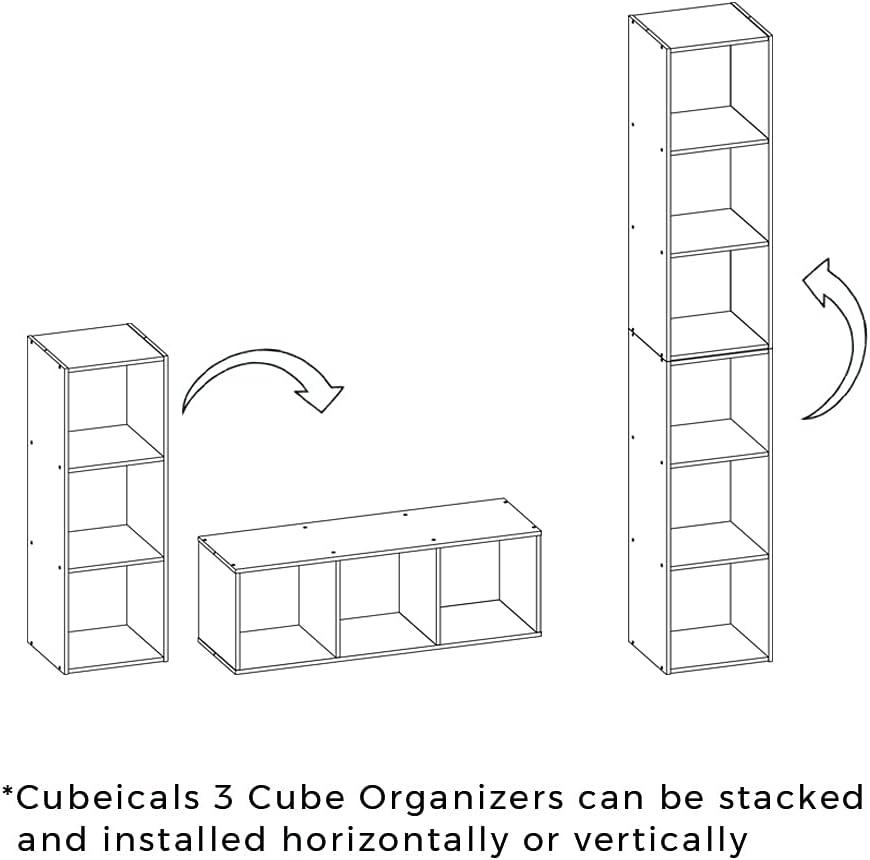 imageClosetmaid Decorative Home Stackable 6 Cube Cubeicals Organizer Storage Bookcase with Hardware for Office Home and Closet WhiteWhite