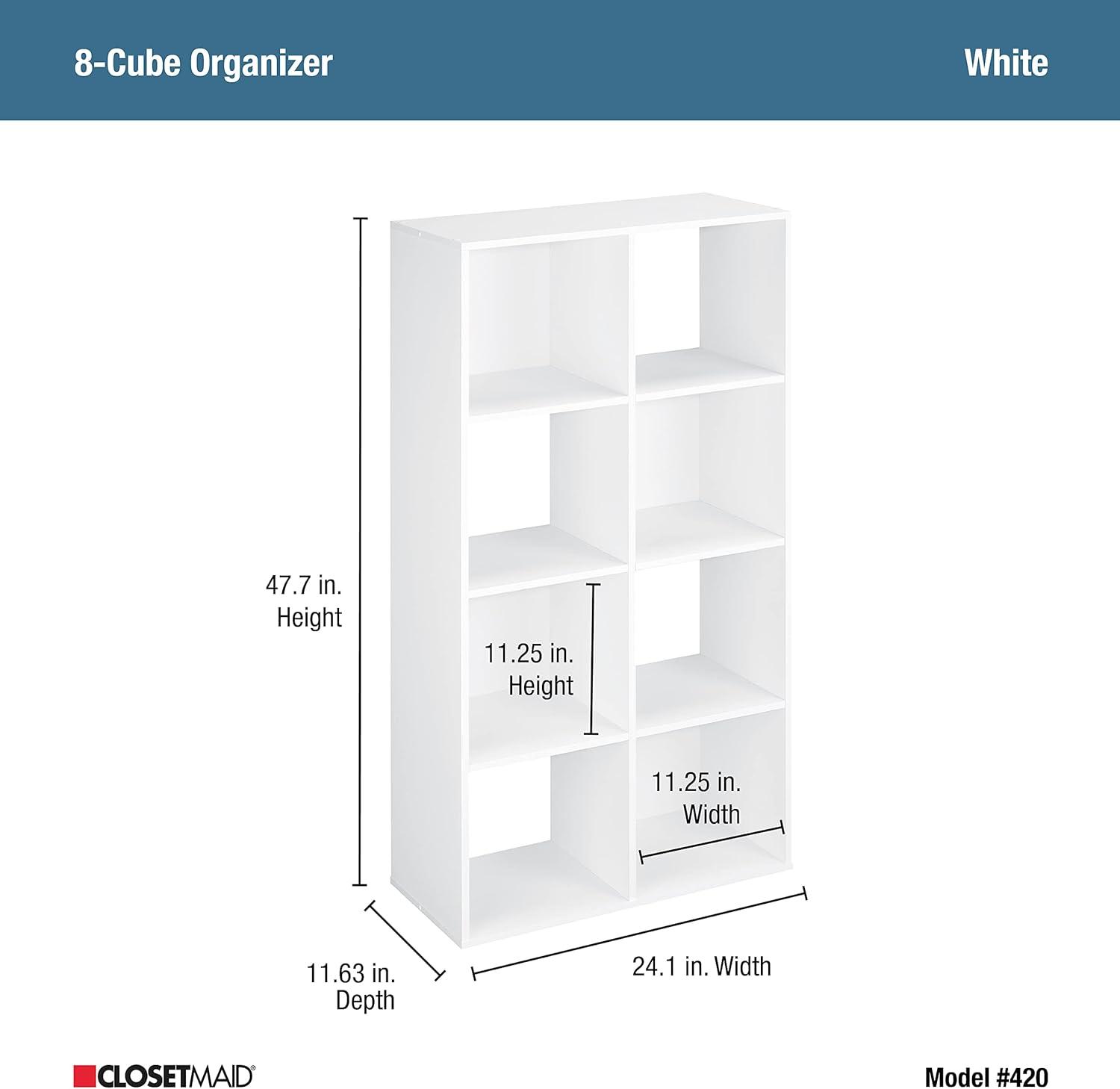 imageClosetmaid Decorative Home Stackable 6 Cube Cubeicals Organizer Storage Bookcase with Hardware for Office Home and Closet WhiteWhite
