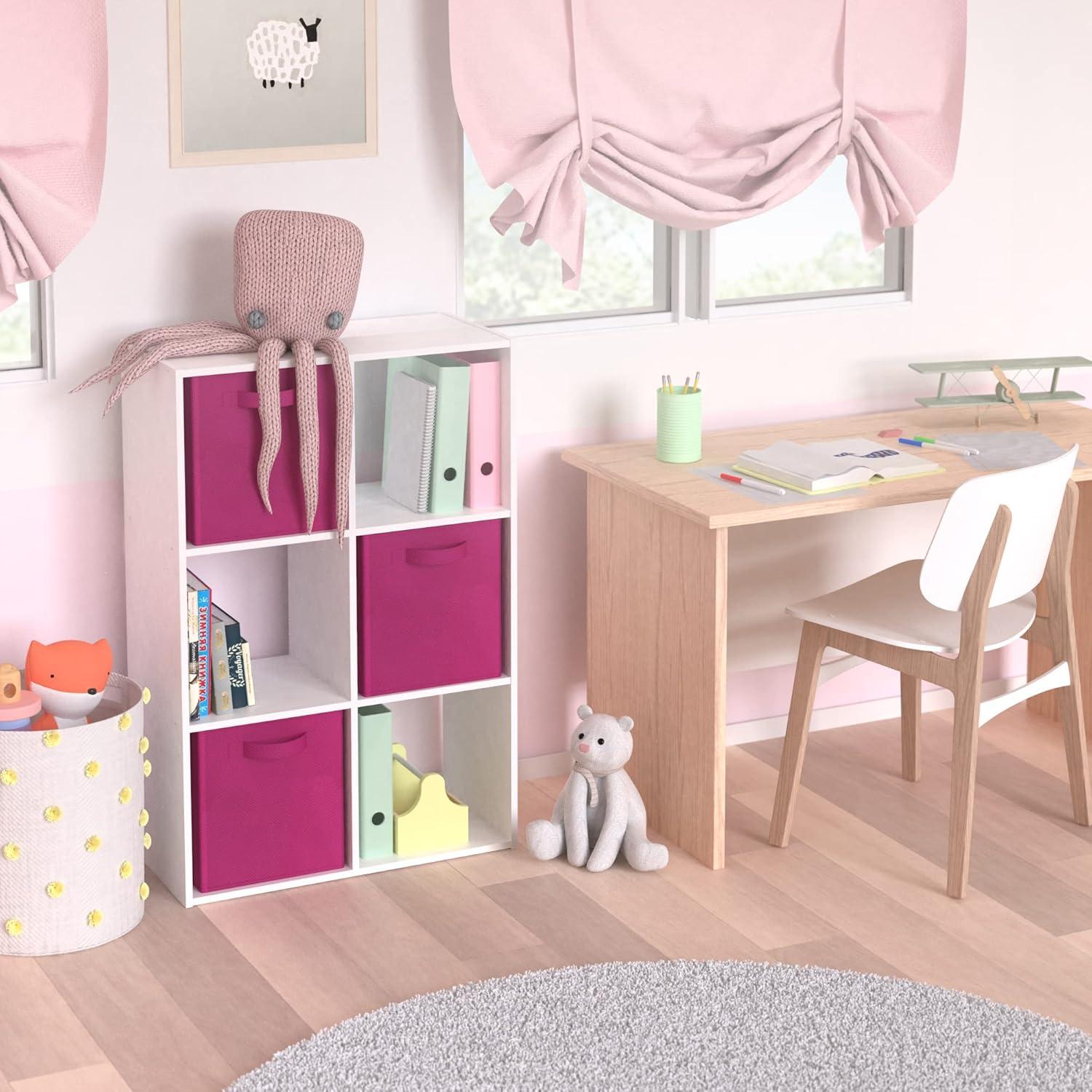 imageClosetmaid Decorative Home Stackable 6 Cube Cubeicals Organizer Storage Bookcase with Hardware for Office Home and Closet WhiteWhite