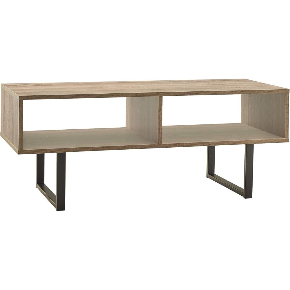 imageClosetMaid 1311 Rectangular Wood Coffee Table with Storage Shelves NaturalGrey