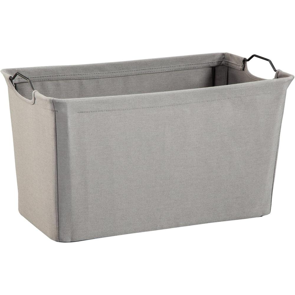 imageClosetMaid 1623 Wide Wire Frame Fabric Bin Light GrayDark Gray