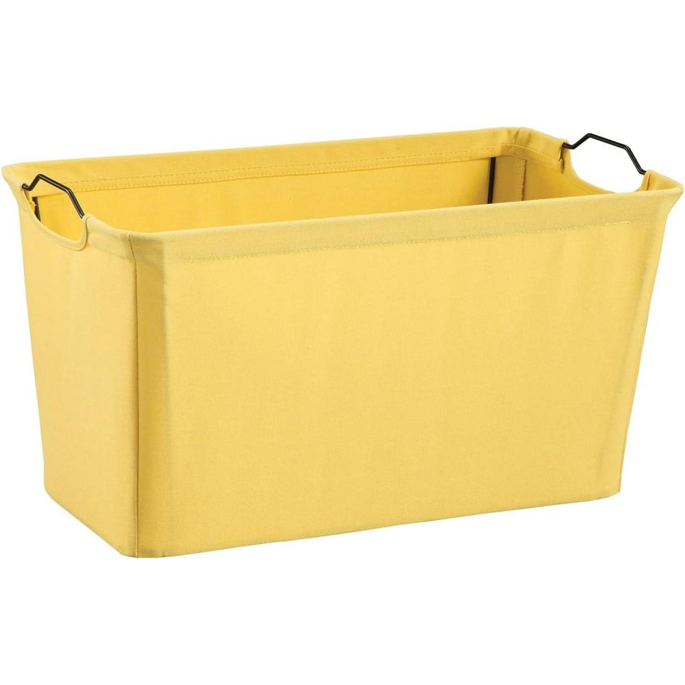 imageClosetMaid 1623 Wide Wire Frame Fabric Bin Light GrayYellow