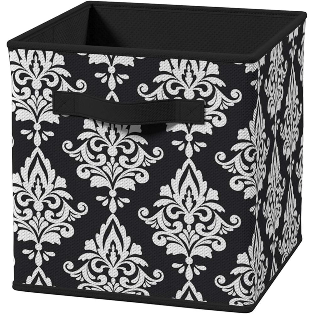 imageClosetMaid 3253 Cubeicals Fabric Drawer Iron Gate NaturalBlack Damask