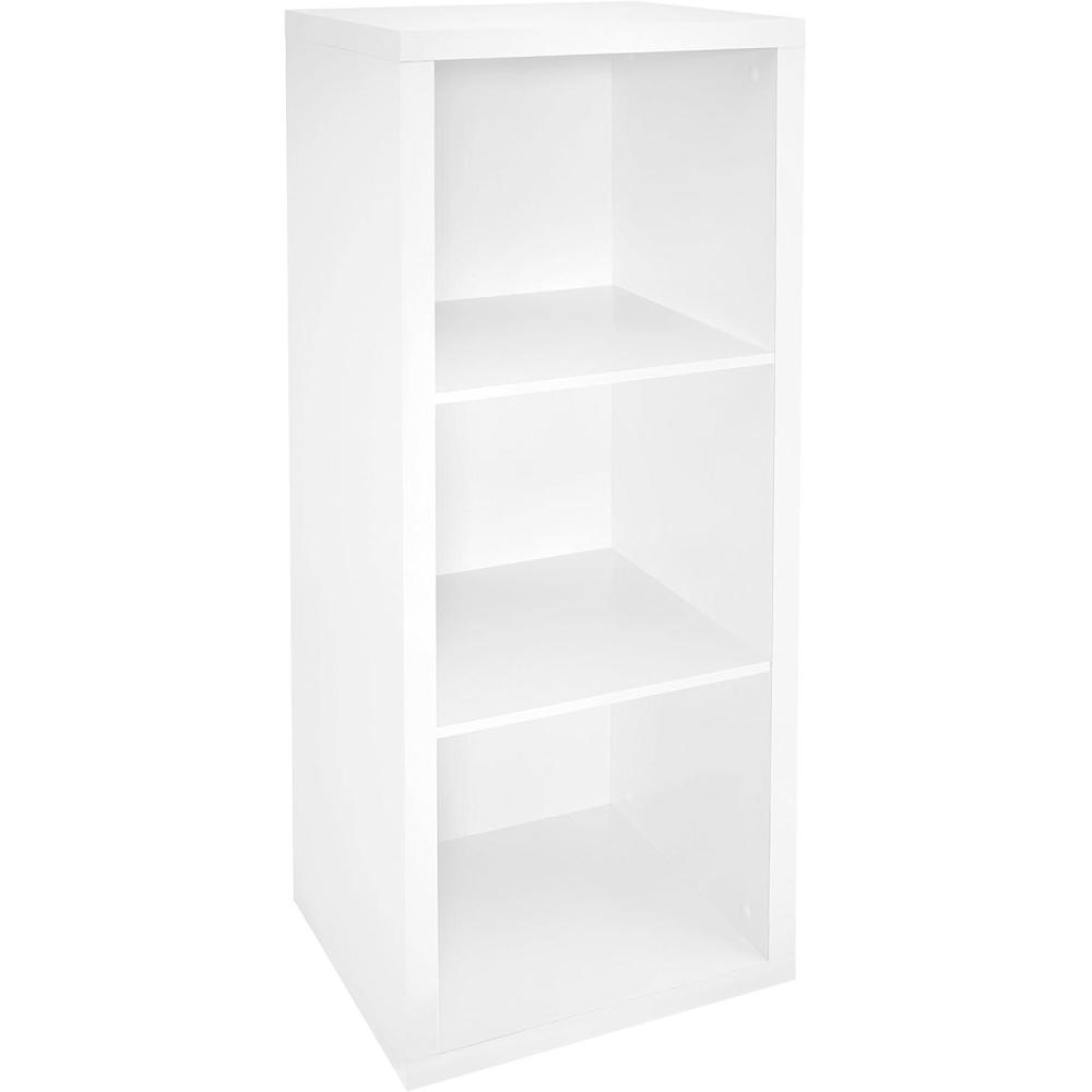 imageClosetMaid 6 Cube Storage Shelf Organizer Bookshelf with Back Panel Easy Assembly Wood White FinishWhite