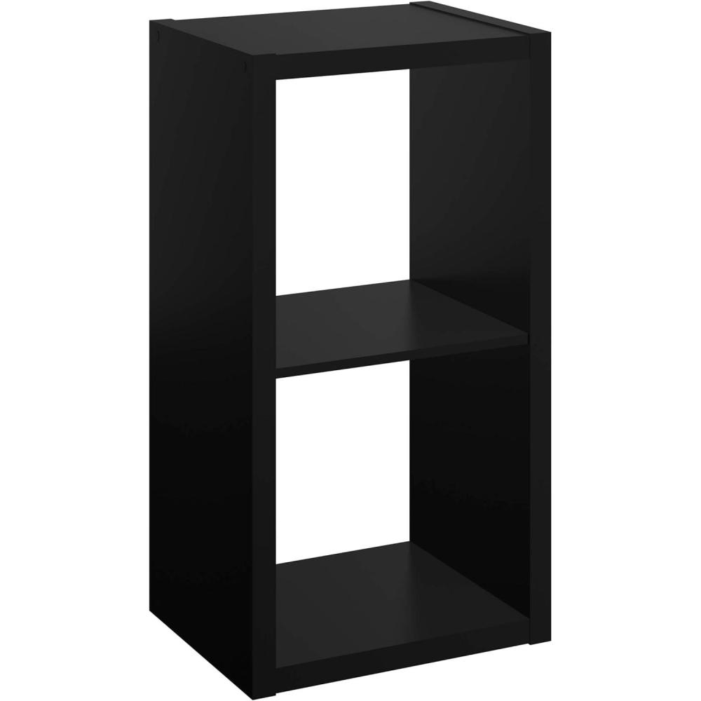 imageClosetMaid 6 Cube Storage Shelf Organizer Bookshelf with Open Back Vertical or Horizontal Easy Assembly Wood White FinishBlack