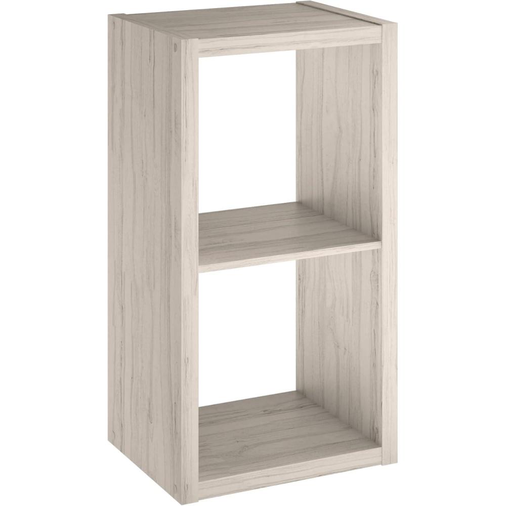 imageClosetMaid 6 Cube Storage Shelf Organizer Bookshelf with Open Back Vertical or Horizontal Easy Assembly Wood White FinishBleached Walnut