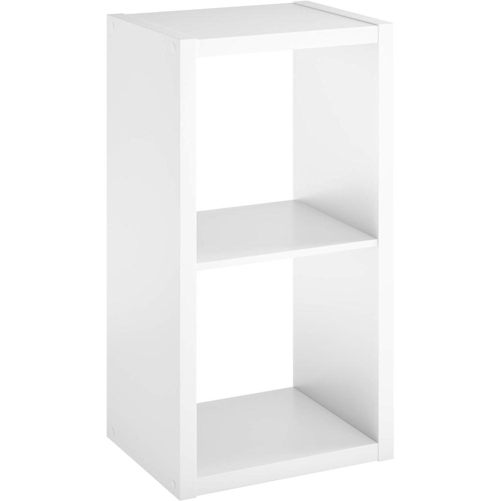imageClosetMaid 6 Cube Storage Shelf Organizer Bookshelf with Open Back Vertical or Horizontal Easy Assembly Wood White FinishWhite