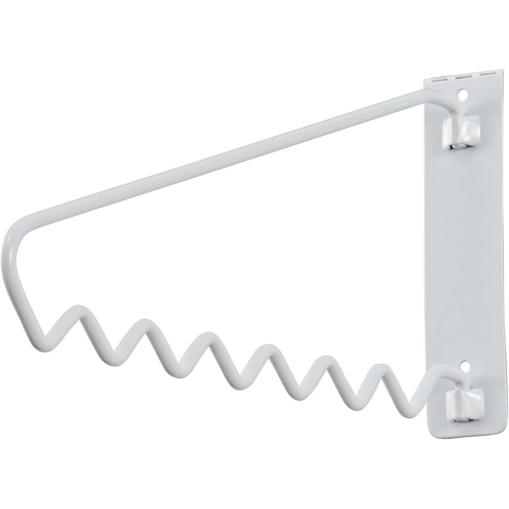 imageClosetMaid Hanging Bar Valet Rod for Wall or Door Mount Installation Hardware Included Folding Design Durable Steel WhiteHanger Bar