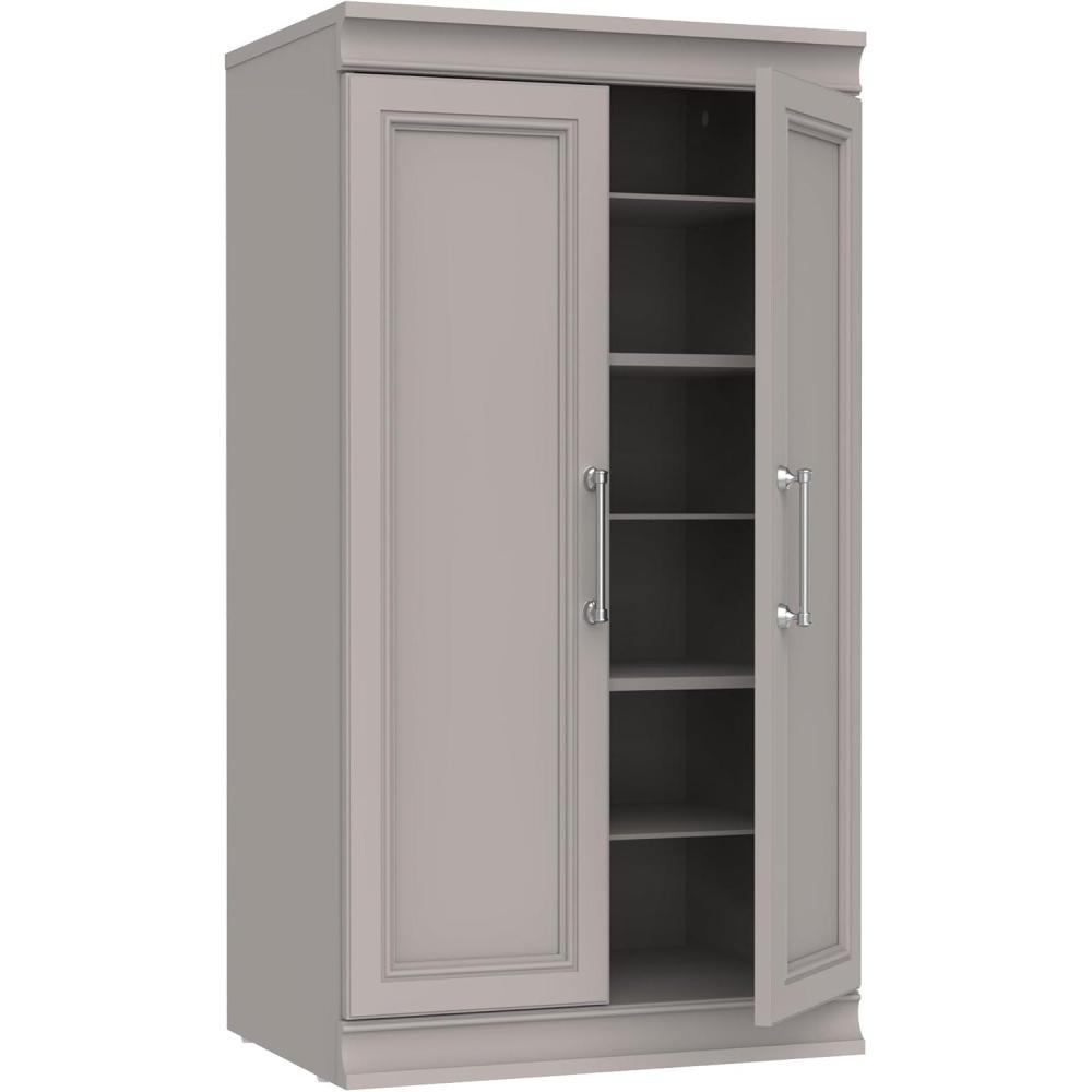 imageClosetMaid Modular Storage 2138inch W 12Shelf Cubby Storage Cabinet with Doors Smoky TaupeSmoky Taupe