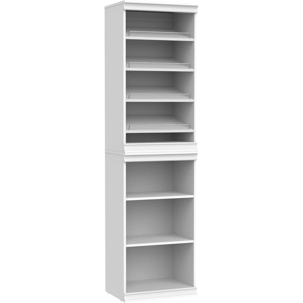 imageClosetMaid Modular Storage 2138inch W 7Shelf Wood Closet System with Shoe Storage WhiteWhite