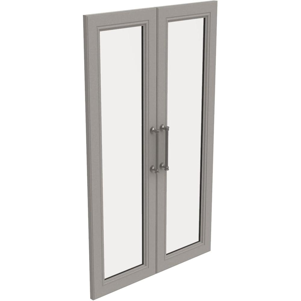 imageClosetMaid Modular Storage Pair Set 2 Glass Pane Doors Wood Closet Organizer Shaker Style Add On Accessory for Shelf Units White 3488quot H x 2102quot W x 181quot DTaupe