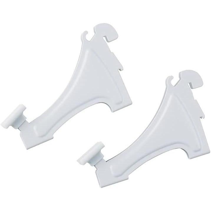 imageClosetMaid ShelfTrack 2Pack Shoe Shelf Brackets for Wire Shelving Compatible with 12 in Shelves Add On Angle Shoe Storage 3 in White3 Inch