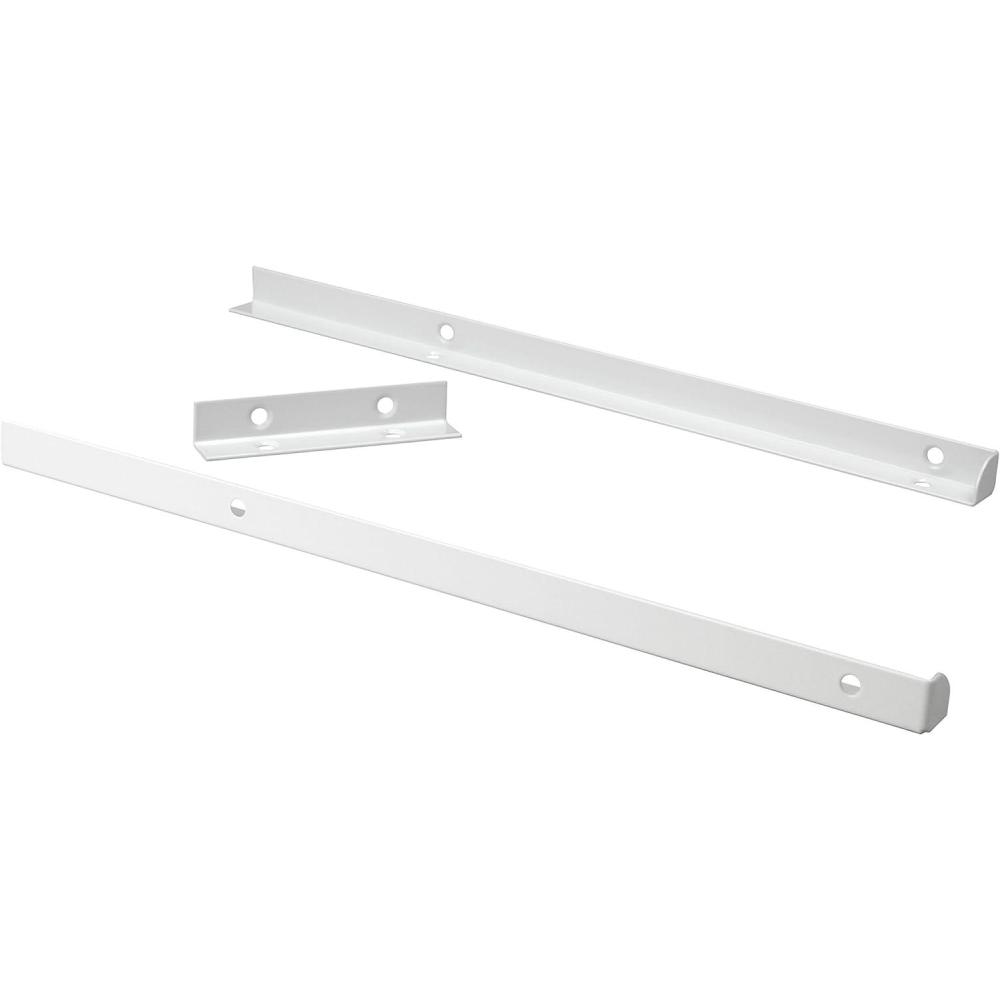 imageClosetMaid SuiteSymphony Top Shelf Support Bracket Kit Add On Accessory Shelf Hardware Set For Top Shelf Pure White