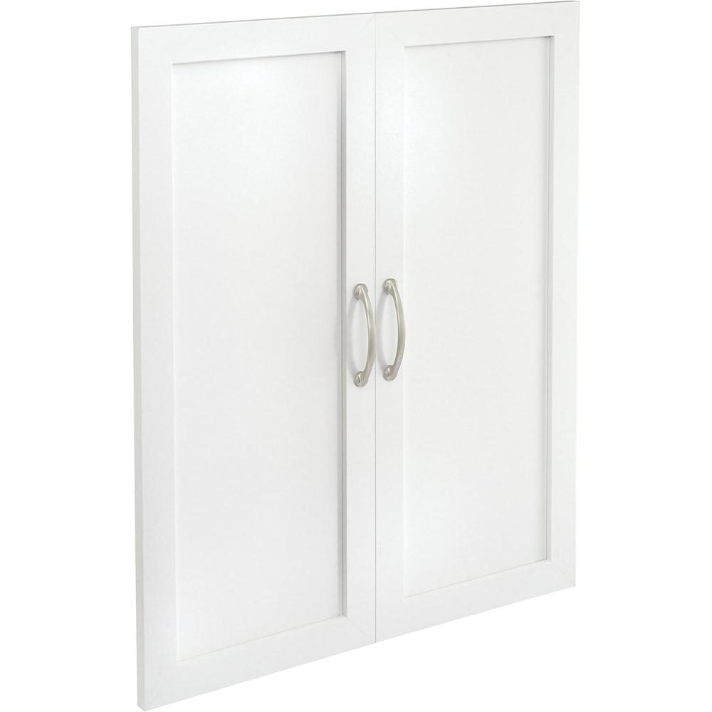 imageClosetMaid SuiteSymphony Wood Closet Door Set Pair Add On Accessory Shaker Style For Storage Clothes For 25 in Units Pure WhiteSatin NickelPure White