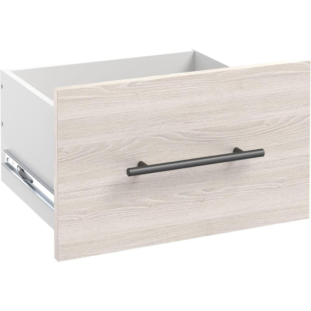 imageClosetMaid SuiteSymphony Wood Closet Drawer Add On Accessory Modern Style For Storage Closet Clothes 16 x 10 Size for 16 in Units Pure WhiteSatin NickelWhite Timber