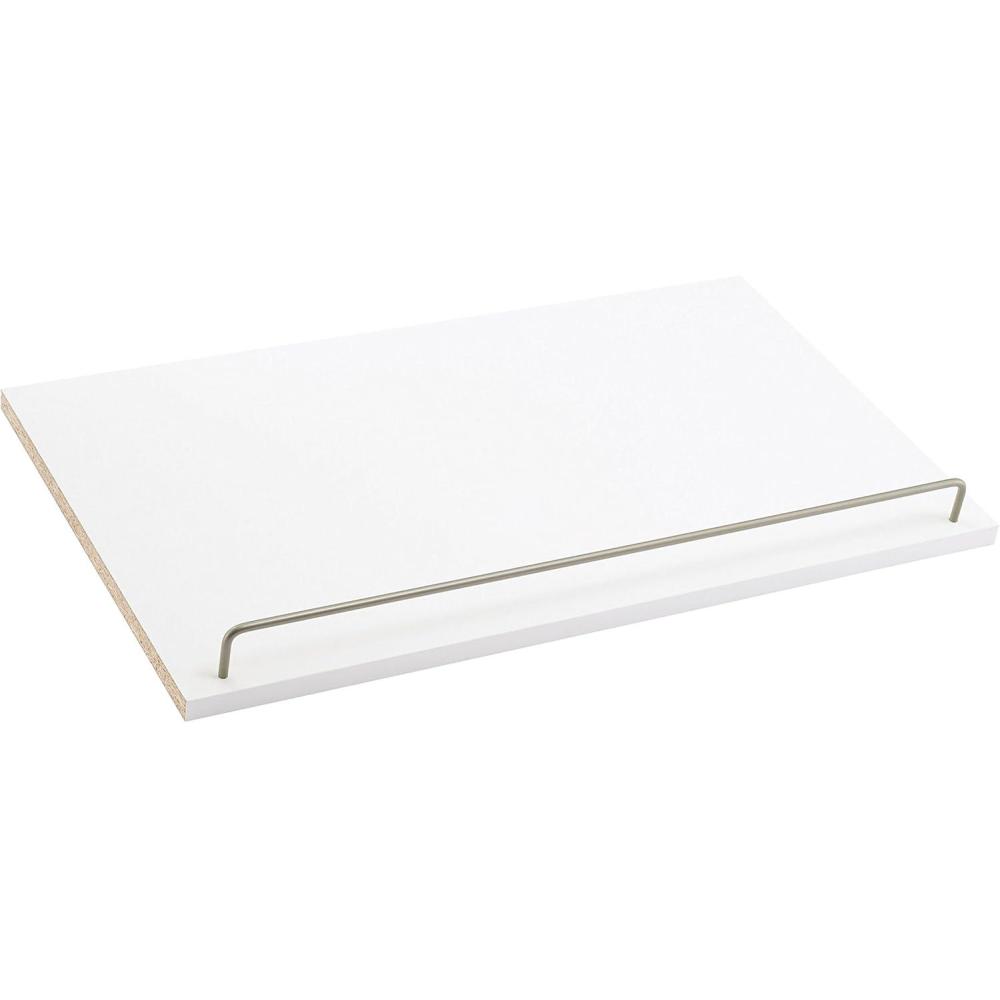 imageClosetMaid SuiteSymphony Wood Shoe Shelves Set Add On Accessory Angled Shoe Fence For 25 in Units Pure WhiteSatin NickelPure White