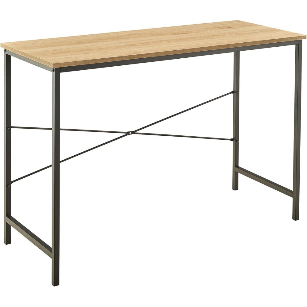 imageClosetMaid Writing Desk or Console Table for Office Entryway or Living Room Industrial Modern Design Wood with Black Metal Frame Natural FinishNatural