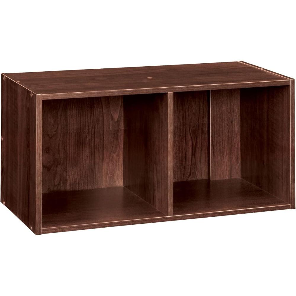 imageClosetmaid Decorative Home Stackable 6 Cube Cubeicals Organizer Storage Bookcase with Hardware for Office Home and Closet WhiteDark Cherry