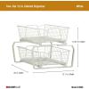 ClosetMaid 11 in. Pull Out Cabinet Organizer, 2 Tier, Heavy Duty, Slide Out Pantry Shelves Drawers for Kitchen, Bathroom, White(White)