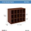 ClosetMaid 15 Cube Stackable Storage Organizer for Shoes, Bags, Crafts, Hobbies with Wood Shelves, for Closet, Entryway or Mudroom, Dark Cherry(Dark Cherry)