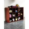 ClosetMaid 15 Cube Stackable Storage Organizer for Shoes, Bags, Crafts, Hobbies with Wood Shelves, for Closet, Entryway or Mudroom, Dark Cherry(Dark Cherry)
