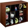 ClosetMaid 15 Cube Stackable Storage Organizer for Shoes, Bags, Crafts, Hobbies with Wood Shelves, for Closet, Entryway or Mudroom, Dark Cherry(Dark Cherry)