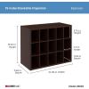 ClosetMaid 15 Cube Stackable Storage Organizer for Shoes, Bags, Crafts, Hobbies with Wood Shelves, for Closet, Entryway or Mudroom, Dark Cherry(Espresso)