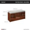 ClosetMaid 1631 Cubeicals 3-Cube Storage Bench, White with Gray Cushion(Dark Cherry With Gray Cushion)