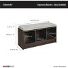 ClosetMaid 1631 Cubeicals 3-Cube Storage Bench, White with Gray Cushion(Espresso With Gray Cushion)