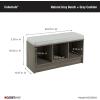 ClosetMaid 1631 Cubeicals 3-Cube Storage Bench, White with Gray Cushion(Natural Gray With Gray Cushion)