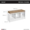 ClosetMaid 1631 Cubeicals 3-Cube Storage Bench, White with Gray Cushion(White)