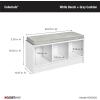 ClosetMaid 1631 Cubeicals 3-Cube Storage Bench, White with Gray Cushion(White With Gray Cushion)