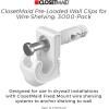 ClosetMaid 1770 Back Wall Clips for Drywall, 48 Pack, 48-Pack, White(3000-Pack)