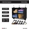ClosetMaid 20504 Foldable Underbed Storage Bag with Handles, Zipper Closure and Clear Window for Sweaters, Shoes, Blankets with Charcoal Black Finish(4-Shelf Hanging Organizer with Rod)
