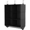 ClosetMaid 20504 Foldable Underbed Storage Bag with Handles, Zipper Closure and Clear Window for Sweaters, Shoes, Blankets with Charcoal Black Finish(6-Shelf Hanging Organizer with Rod)