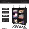 ClosetMaid 20504 Foldable Underbed Storage Bag with Handles, Zipper Closure and Clear Window for Sweaters, Shoes, Blankets with Charcoal Black Finish(6-Shelf Hanging Organizer with Rod)