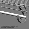ClosetMaid 2052 SuperSlide Adjustable Hanging Rod, 6′ to 8′, White(2′ x 4′)