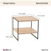 ClosetMaid 4961 2- Tier Square Wood SideTable with Storage Shel, Taupe(Natural)
