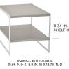 ClosetMaid 4961 2- Tier Square Wood SideTable with Storage Shel, Taupe(Taupe)